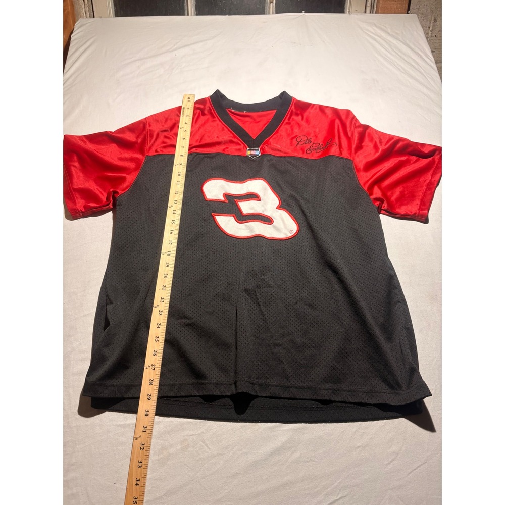 NASCAR Dale Earnhardt Number 3 Racing Jersey Red Black Mesh Mens XL